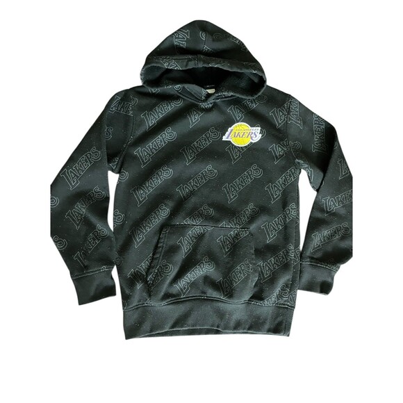 NBA Los Angeles Lakers Hoodie Sweater Print All Over SZ L (14-16) - Picture 4 of 10